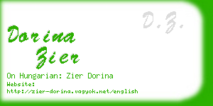 dorina zier business card